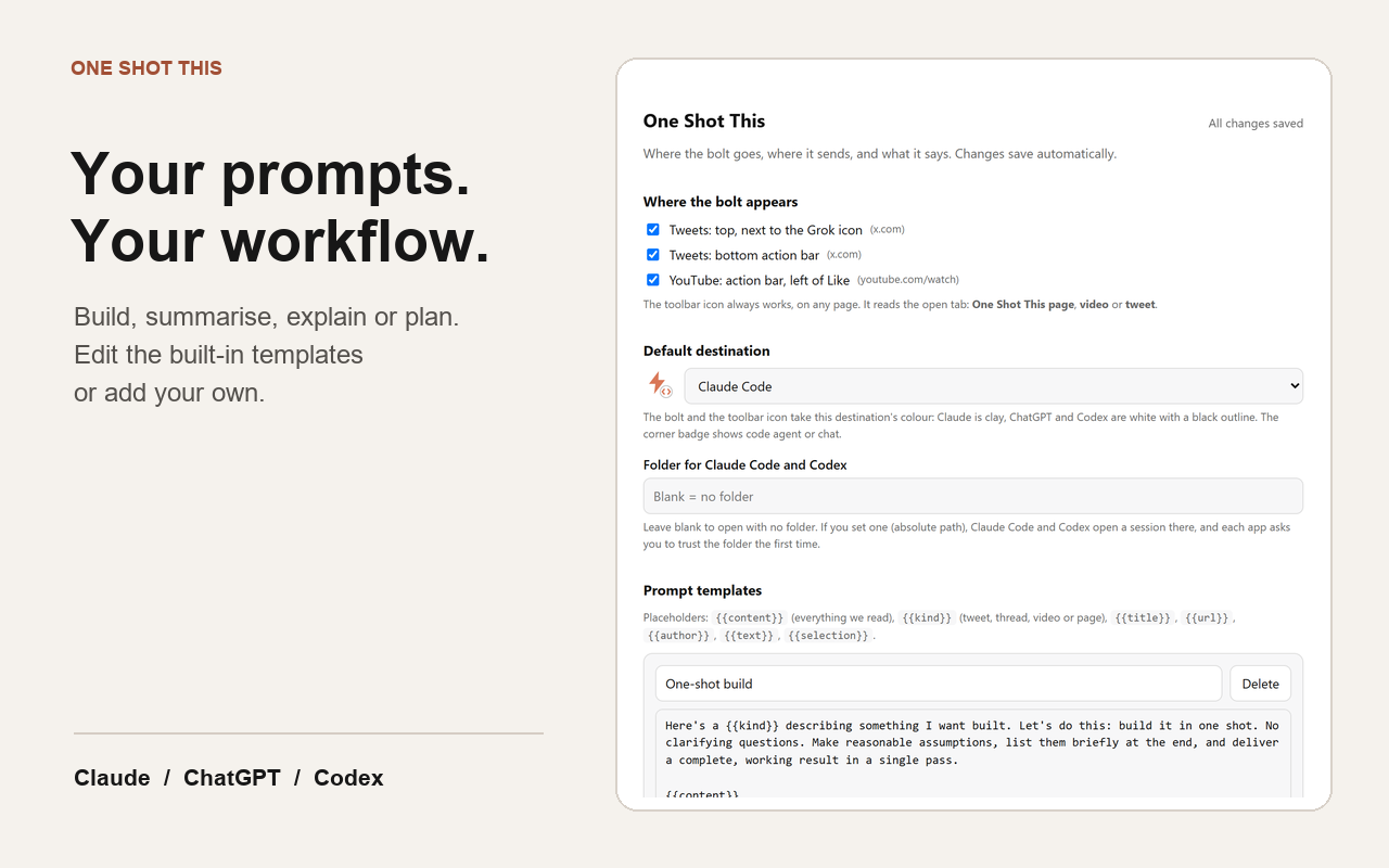 Editing custom prompt templates